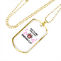 Girl Loves Siberian Cat Necklace Stainless Steel or 18k Gold Dog Tag 24-Express Your Love Gifts