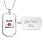 Girl Loves Siberian Cat Necklace Stainless Steel or 18k Gold Dog Tag 24-Express Your Love Gifts