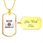Girl Loves Siberian Cat Necklace Stainless Steel or 18k Gold Dog Tag 24-Express Your Love Gifts