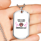 Girl Loves Siberian Cat Necklace Stainless Steel or 18k Gold Dog Tag 24-Express Your Love Gifts