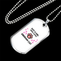 Girl Loves Siberian Cat Necklace Stainless Steel or 18k Gold Dog Tag 24-Express Your Love Gifts