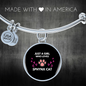 Girl Loves Sphynx Cat Bracelet Stainless Steel or 18k Gold Circle Bangle-Express Your Love Gifts