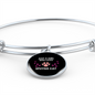 Girl Loves Sphynx Cat Bracelet Stainless Steel or 18k Gold Circle Bangle-Express Your Love Gifts