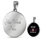Girl Loves Sphynx Cat Circle Necklace Stainless Steel or 18k Gold 18-22"-Express Your Love Gifts