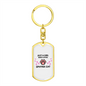 Girl Loves Sphynx Cat Keychain Stainless Steel or 18k Gold Dog Tag Keyring-Express Your Love Gifts