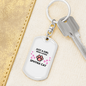 Girl Loves Sphynx Cat Keychain Stainless Steel or 18k Gold Dog Tag Keyring-Express Your Love Gifts