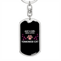 Girl Loves Tonkinese Cat Keychain Stainless Steel or 18k Gold Dog Tag Keyring-Express Your Love Gifts