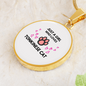 Girl Loves Tonkinese Cat White Circle Necklace Stainless Steel or 18k Gold 18-22-Express Your Love Gifts