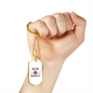 Girl Persian Cat Necklace Stainless Steel or 18k Gold Dog Tag 24" Chain-Express Your Love Gifts