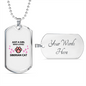 Girl Siberian Cat Necklace Stainless Steel or 18k Gold Dog Tag 24" Chain-Express Your Love Gifts