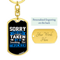 Girl Taken By A Trucker Swivel Keychain Dog Tag Stainless Steel or 18k Gold-Express Your Love Gifts