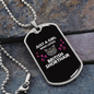 Girl Who Loves British Shorthair Cat Black Necklace Stainless Steel or 18k Gold Dog Tag 24" Chain-Express Your Love Gifts
