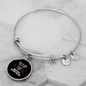 Girl Who Loves Cat Bracelet Stainless Steel or 18k Gold Circle Bangle-Express Your Love Gifts