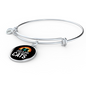 Girl Who Loves Cats Black Bracelet Stainless Steel or 18k Gold Circle Bangle-Express Your Love Gifts