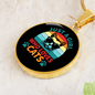 Girl Who Loves Cats Circle Necklace Stainless Steel or 18k Gold 18-22"-Express Your Love Gifts