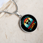 Girl Who Loves Cats Circle Necklace Stainless Steel or 18k Gold 18-22"-Express Your Love Gifts