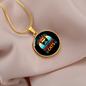 Girl Who Loves Cats Circle Necklace Stainless Steel or 18k Gold 18-22"-Express Your Love Gifts