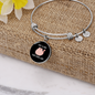 Girl Who Loves Cute Cats Bracelet Stainless Steel or 18k Gold Circle Bangle-Express Your Love Gifts