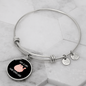 Girl Who Loves Cute Cats Bracelet Stainless Steel or 18k Gold Circle Bangle-Express Your Love Gifts