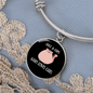Girl Who Loves Cute Cats Bracelet Stainless Steel or 18k Gold Circle Bangle-Express Your Love Gifts