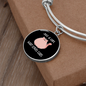 Girl Who Loves Cute Cats Bracelet Stainless Steel or 18k Gold Circle Bangle-Express Your Love Gifts