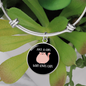 Girl Who Loves Cute Cats Bracelet Stainless Steel or 18k Gold Circle Bangle-Express Your Love Gifts