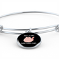 Girl Who Loves Cute Cats Bracelet Stainless Steel or 18k Gold Circle Bangle-Express Your Love Gifts