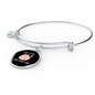 Girl Who Loves Cute Cats Bracelet Stainless Steel or 18k Gold Circle Bangle-Express Your Love Gifts