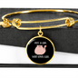 Girl Who Loves Cute Cats Bracelet Stainless Steel or 18k Gold Circle Bangle-Express Your Love Gifts