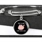 Girl Who Loves Cute Cats Bracelet Stainless Steel or 18k Gold Circle Bangle-Express Your Love Gifts