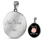 Girl Who Loves Cute Cats Circle Necklace Stainless Steel or 18k Gold 18-22"-Express Your Love Gifts