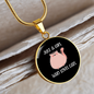 Girl Who Loves Cute Cats Circle Necklace Stainless Steel or 18k Gold 18-22"-Express Your Love Gifts