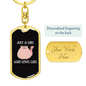 Girl Who Loves Cute Cats Keychain Stainless Steel or 18k Gold Dog Tag Keyring-Express Your Love Gifts