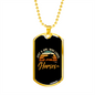 Girl Who Loves Horses Horse Necklace Stainless Steel or 18k Gold Dog Tag 24" Chain-Express Your Love Gifts