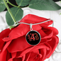 Girlfriend Gift 143 I Love You Circle Necklace Stainless Steel or 18k Gold 18-22-Express Your Love Gifts