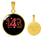 Girlfriend Gift 143 I Love You Circle Necklace Stainless Steel or 18k Gold 18-22-Express Your Love Gifts