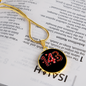 Girlfriend Gift 143 I Love You Circle Necklace Stainless Steel or 18k Gold 18-22-Express Your Love Gifts
