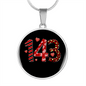 Girlfriend Gift 143 I Love You Circle Necklace Stainless Steel or 18k Gold 18-22-Express Your Love Gifts