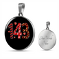 Girlfriend Gift 143 I Love You Circle Necklace Stainless Steel or 18k Gold 18-22-Express Your Love Gifts