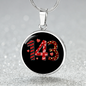 Girlfriend Gift 143 I Love You Circle Necklace Stainless Steel or 18k Gold 18-22-Express Your Love Gifts