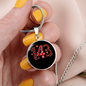 Girlfriend Gift 143 I Love You Circle Necklace Stainless Steel or 18k Gold 18-22-Express Your Love Gifts