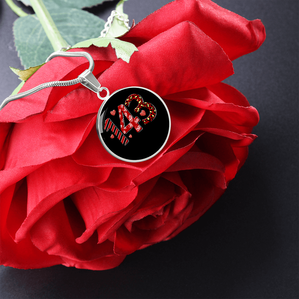 Girlfriend Gift 143 I Love You Circle Necklace Stainless Steel or 18k Gold 18-22-Express Your Love Gifts