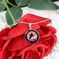 Girlfriend Gift Cupid Love Vibes Circle Necklace Stainless Steel or 18k Gold 18-22-Express Your Love Gifts