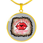 Girlfriend Gift Gimme Some Sugar Circle Necklace Stainless Steel or 18k Gold 18-22-Express Your Love Gifts