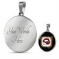 Girlfriend Gift Hello Gorgeous Circle Necklace Stainless Steel or 18k Gold 18-22-Express Your Love Gifts