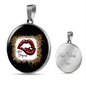 Girlfriend Gift Hello Gorgeous Circle Necklace Stainless Steel or 18k Gold 18-22-Express Your Love Gifts
