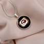 Girlfriend Gift Hello Gorgeous Circle Necklace Stainless Steel or 18k Gold 18-22-Express Your Love Gifts