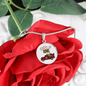 Girlfriend Gift Loads of Love Circle Necklace Stainless Steel or 18k Gold 18-22"-Express Your Love Gifts