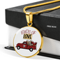 Girlfriend Gift Loads of Love Circle Necklace Stainless Steel or 18k Gold 18-22"-Express Your Love Gifts