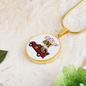 Girlfriend Gift Loads of Love Circle Necklace Stainless Steel or 18k Gold 18-22"-Express Your Love Gifts